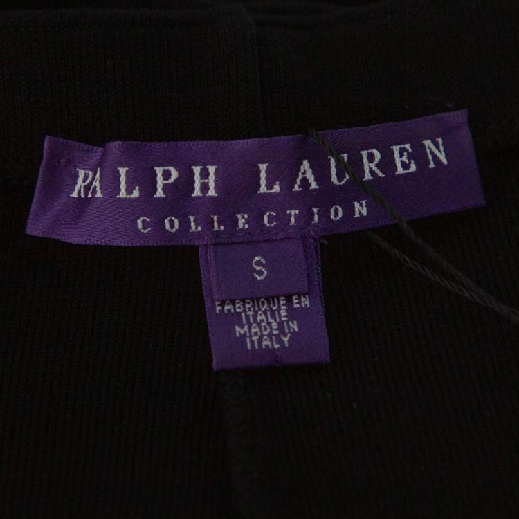 Pre Owned Ralph Lauren Black Merino Wool Knit Tube Skirt S