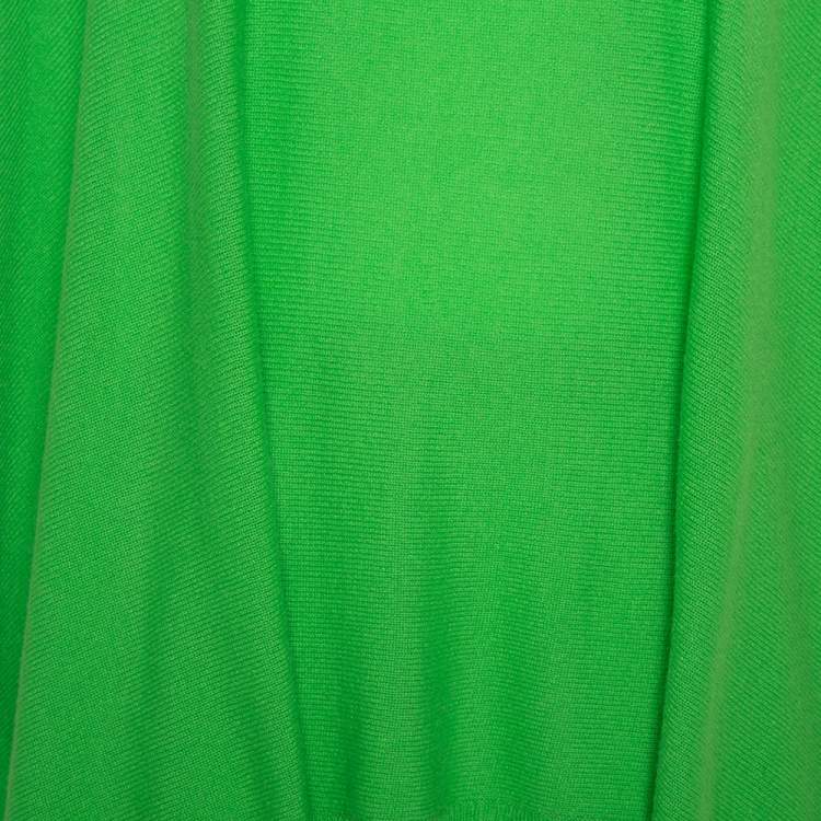 Pre Owned Ralph Lauren Neon Green Cashmere Poncho XS