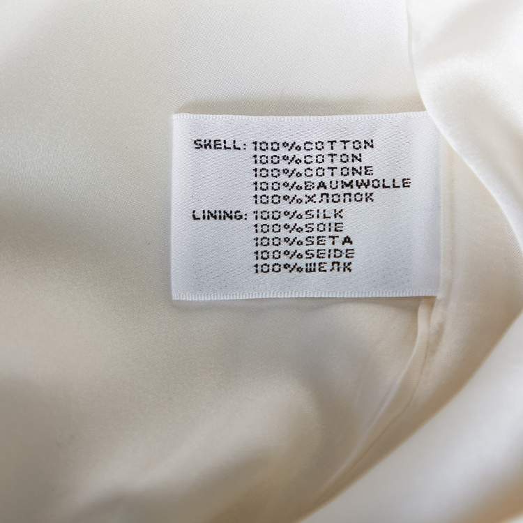 مملوكة مسبقًا Ralph Lauren Cream Cotton Button Front Skirt S