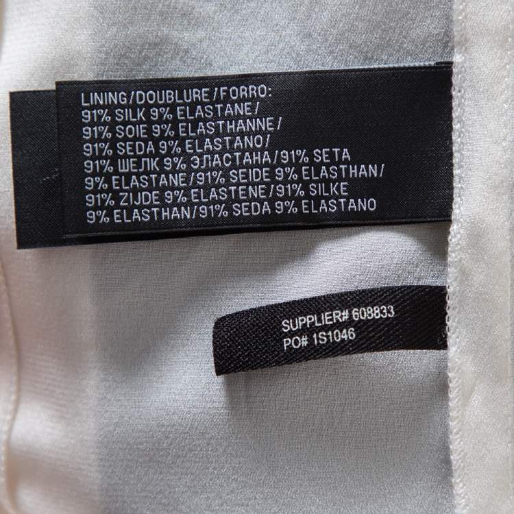 Pre Owned Ralph Lauren Monochrome Crepe Back Slit Detail Racer Back Maxi Dress S