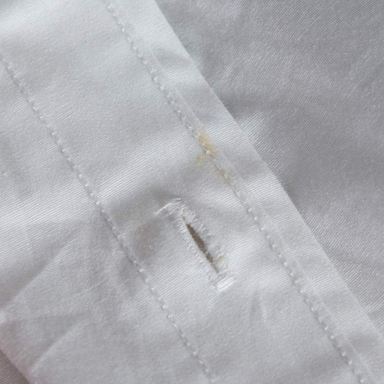 Pre Owned Ralph Lauren White Cotton Button Front Super Slim Fit Shirt S