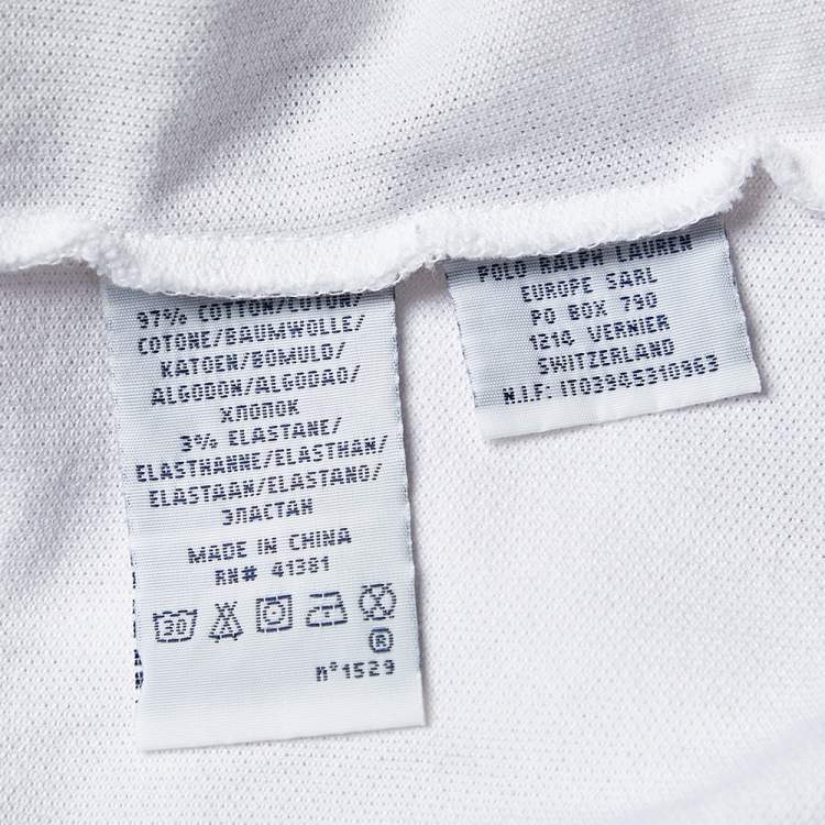 مملوكة مسبقًا Ralph Lauren White Cotton Pique Sleeveless Polo T-Shirt M
