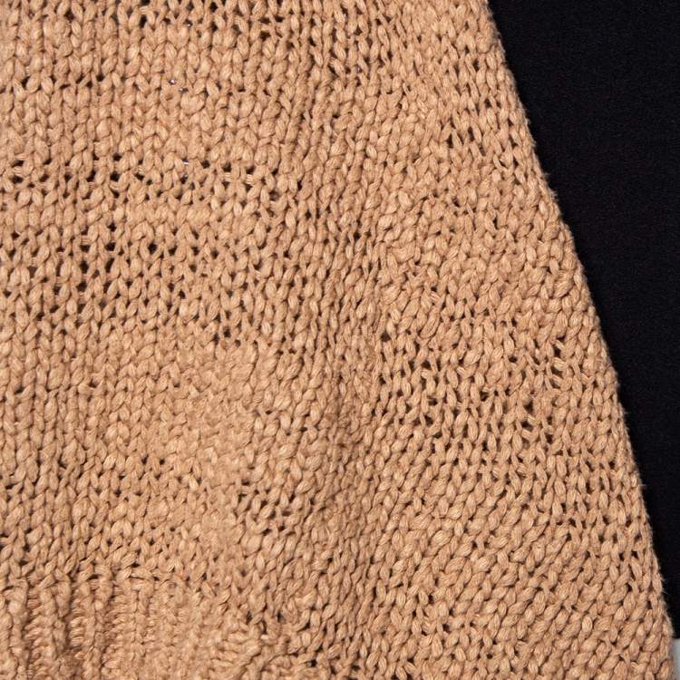 Pre Owned Ralph Lauren Light Brown Knit Shrug XS/S