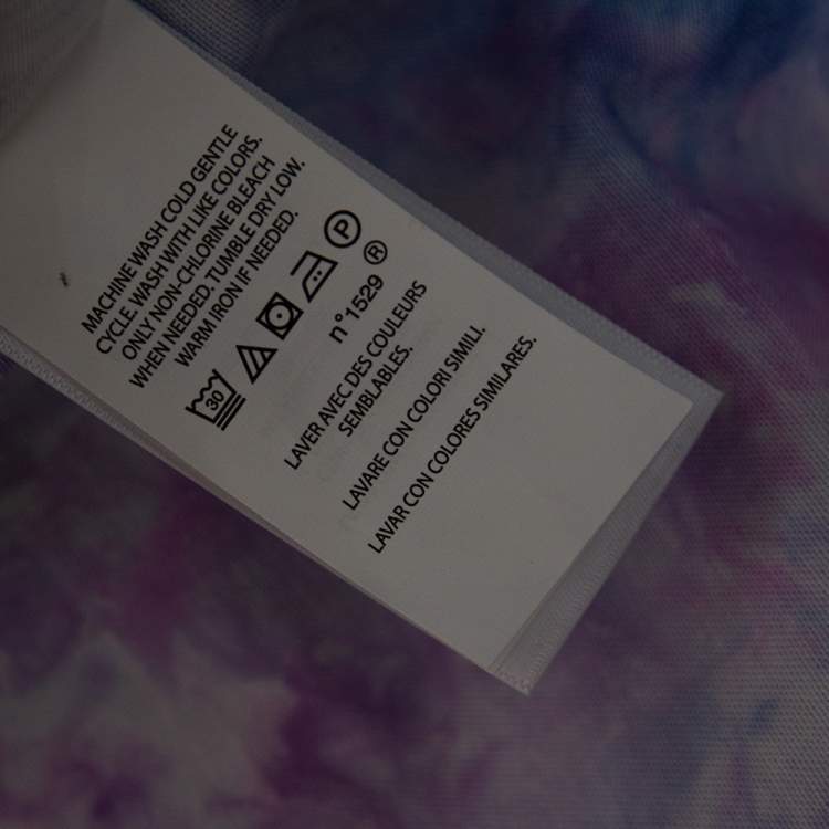 Pre Owned Ralph Lauren Multicolored Tie Dyed Cotton Button Front Relaxed Fit Shirt M