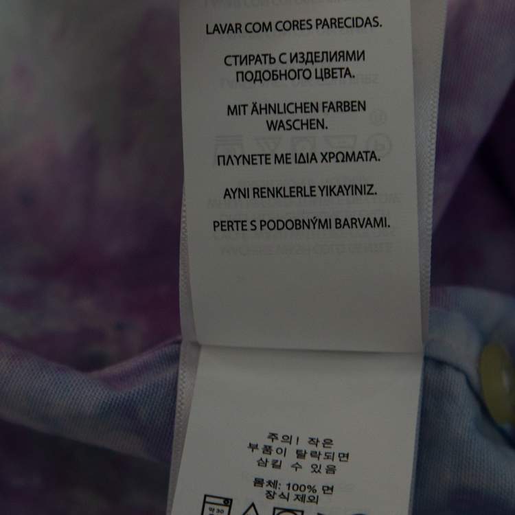 Pre Owned Ralph Lauren Multicolored Tie Dyed Cotton Button Front Relaxed Fit Shirt M