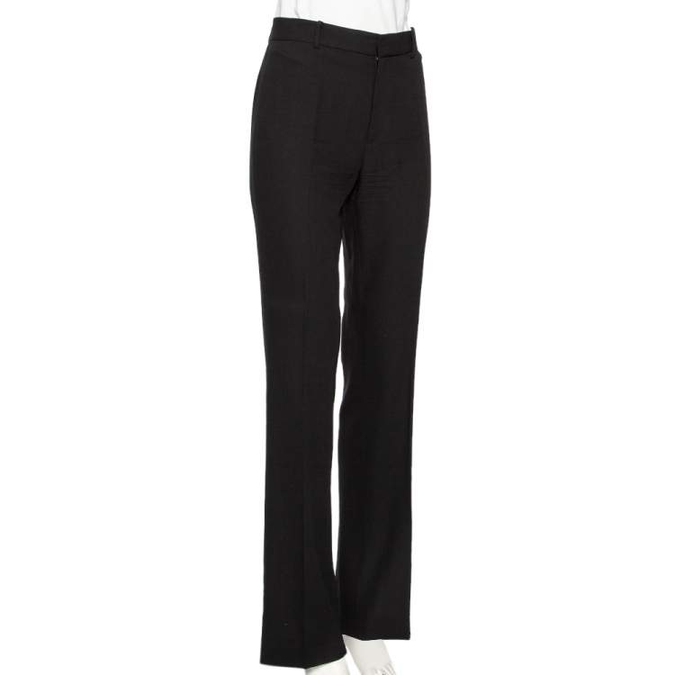 Pre Owned Ralph Lauren Black Wool Crepe Formal Pants M 