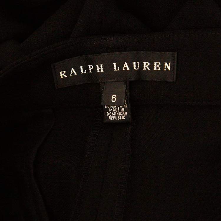 Pre Owned Ralph Lauren Black Wool Crepe Formal Pants M 