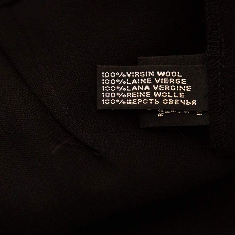 Pre Owned Ralph Lauren Black Wool Crepe Formal Pants M 