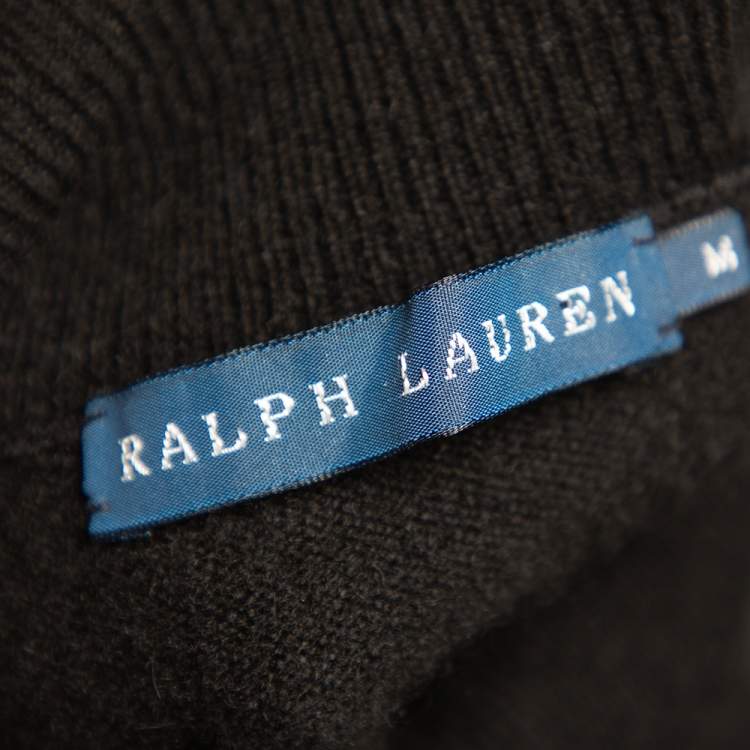 Pre Owned Ralph Lauren Black Cashmere Long Sleeve Turtleneck Sweater M