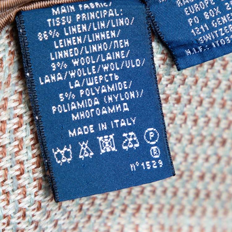 Pre Owned Ralph Lauren Cream Linen & Wool Textured Blazer S