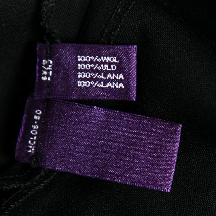 مملوكة مسبقًا Ralph Lauren Black Wool Tailored Pants M