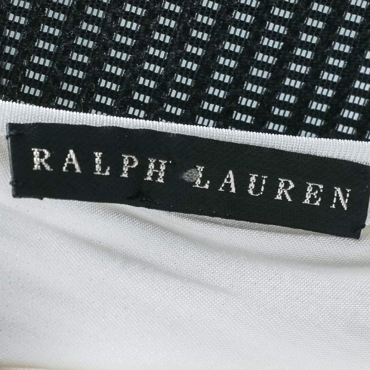 Pre Owned Ralph Lauren White Jersey Halterneck Maxi Dress S
