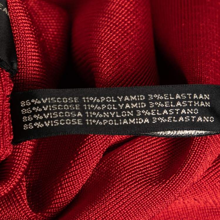 Pre Owned Ralph Lauren Red Bandage Sleeveless Dress L