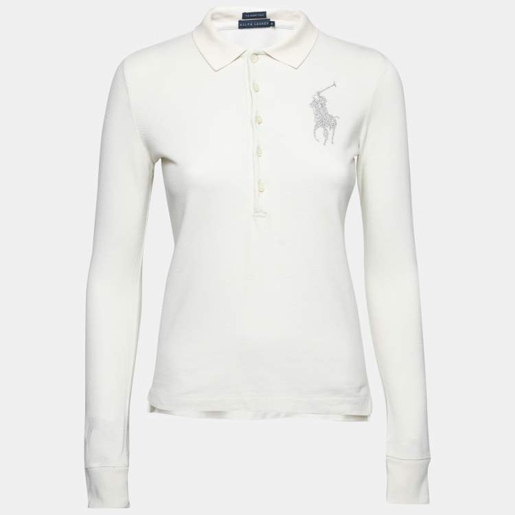 Polo Ralph Lauren women's cotton shirt with logo White
