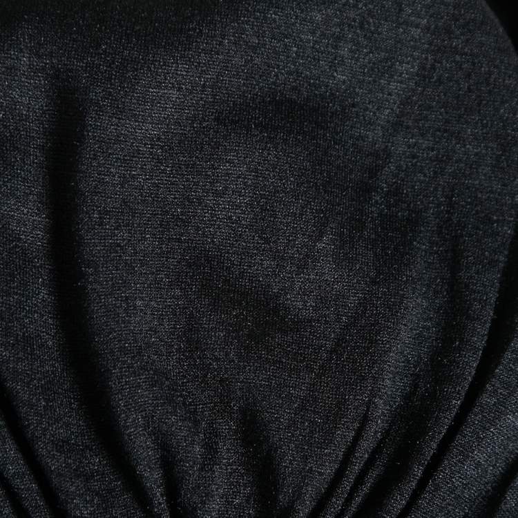 Pre Owned Ralph Lauren Black Silk Ruffled Neck Top M