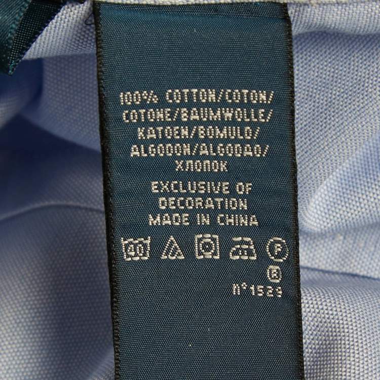 Pre Owned Ralph Lauren Light Blue Cotton Button Down Shirt S