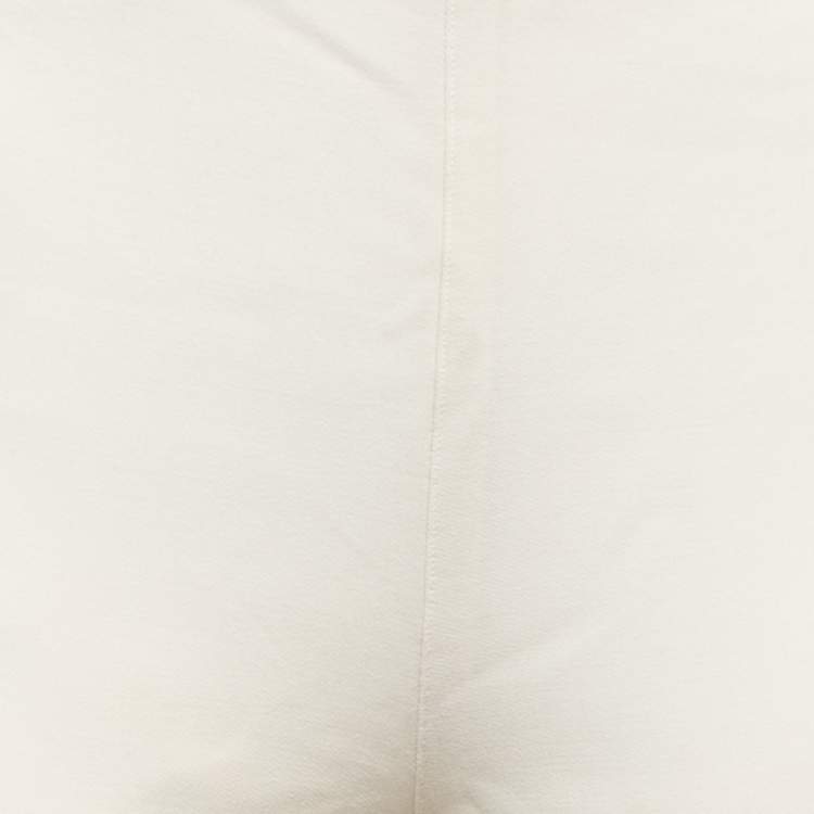 Pre Owned Ralph Lauren Off White Wool High Waist Trousers S