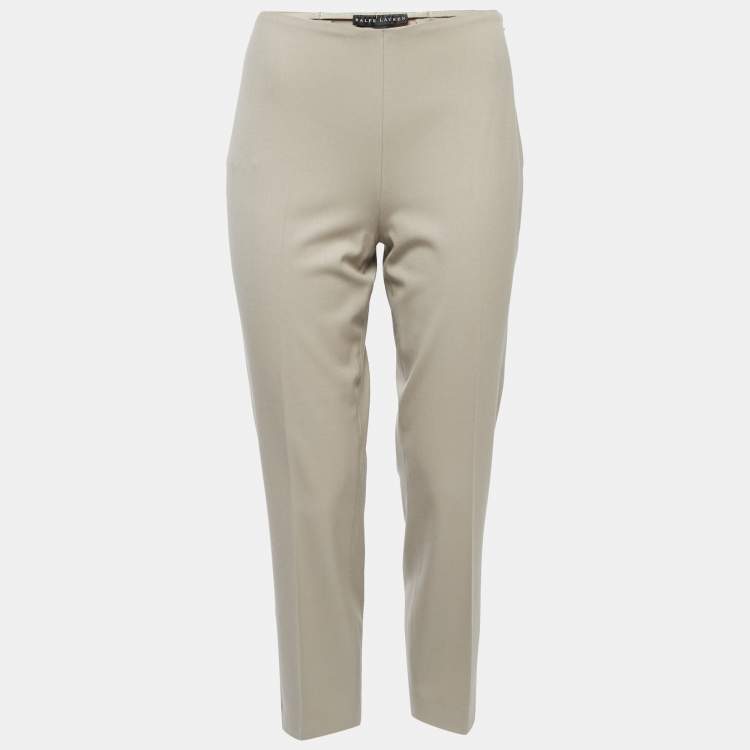 Pre Owned Ralph Lauren Beige Stretch Wool Slim Fit Pants M