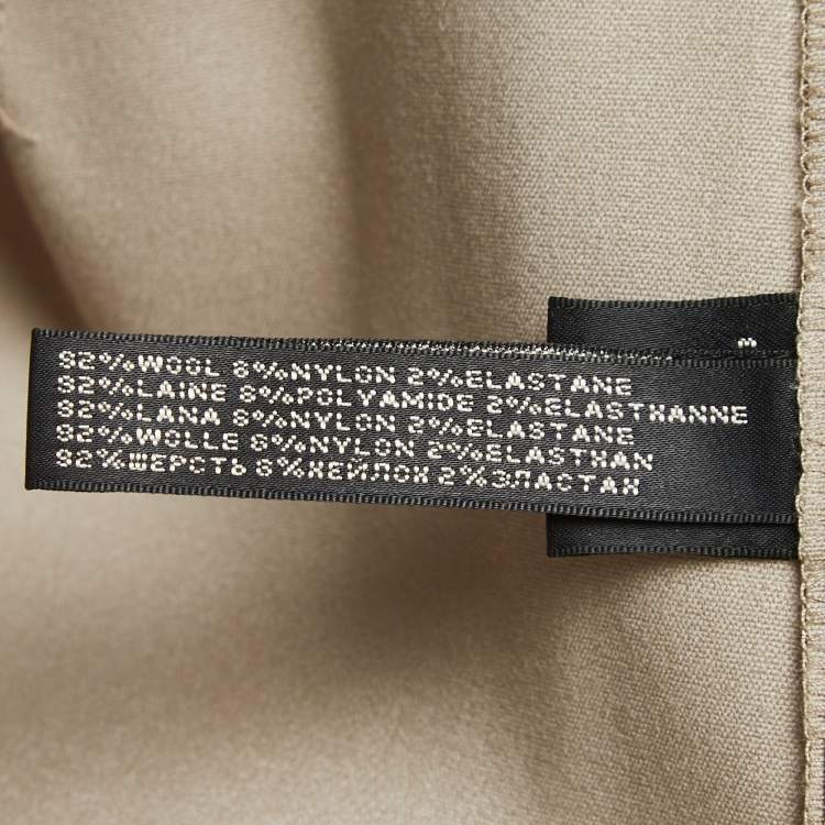 Pre Owned Ralph Lauren Beige Stretch Wool Slim Fit Pants M