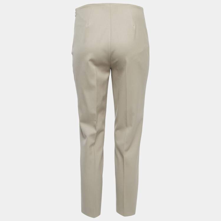 Pre Owned Ralph Lauren Beige Stretch Wool Slim Fit Pants M