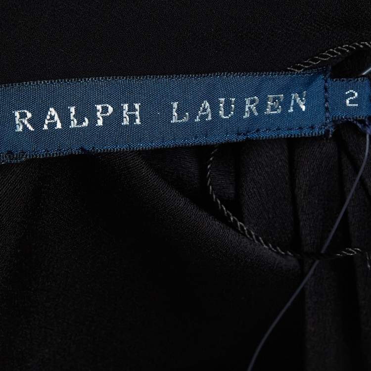 Pre Owned Ralph Lauren Black Crepe Cut Out Sleeveless Top S