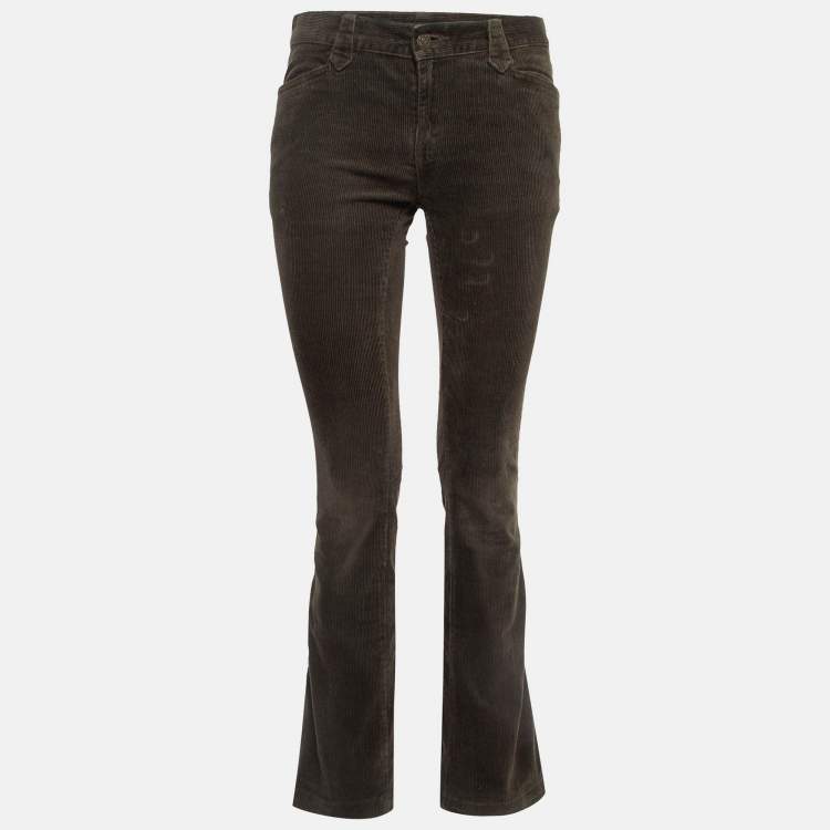 Pre Owned Ralph Lauren Olive Green Corduroy Pants S