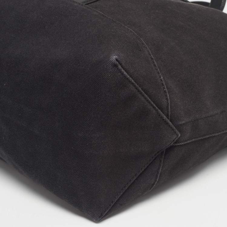 Pre Owned Ralph Lauren Black Canvas Embroidered Tote