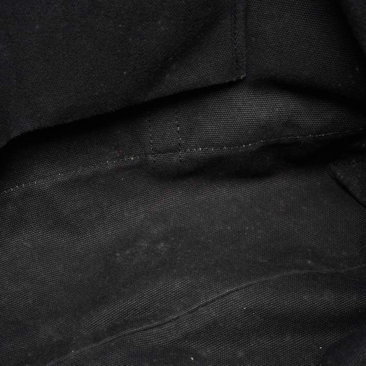 Pre Owned Ralph Lauren Black Canvas Embroidered Tote