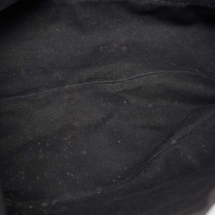 Pre Owned Ralph Lauren Black Canvas Embroidered Tote