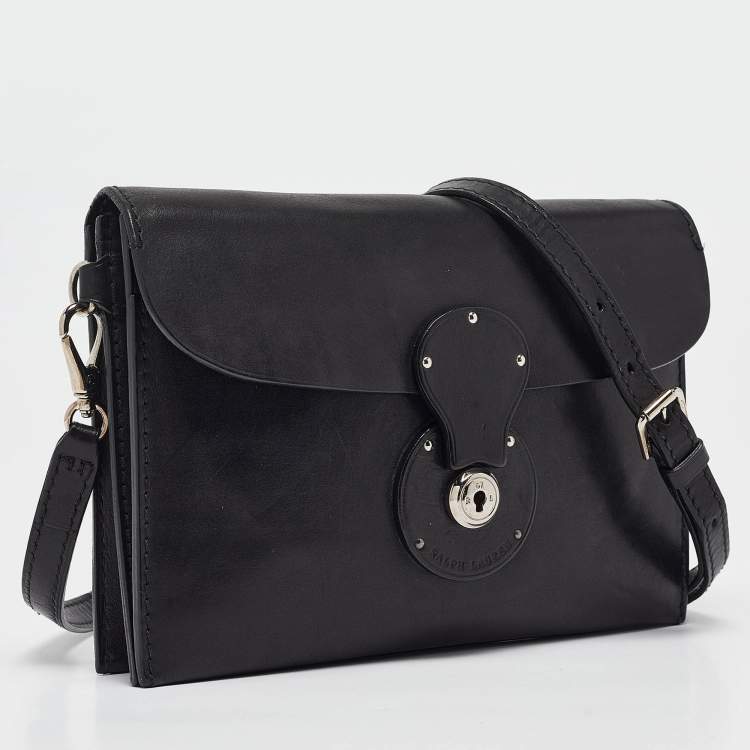 Pre Owned Ralph Lauren Black Leather Ricky Clutch Bag