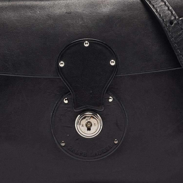 Pre Owned Ralph Lauren Black Leather Ricky Clutch Bag