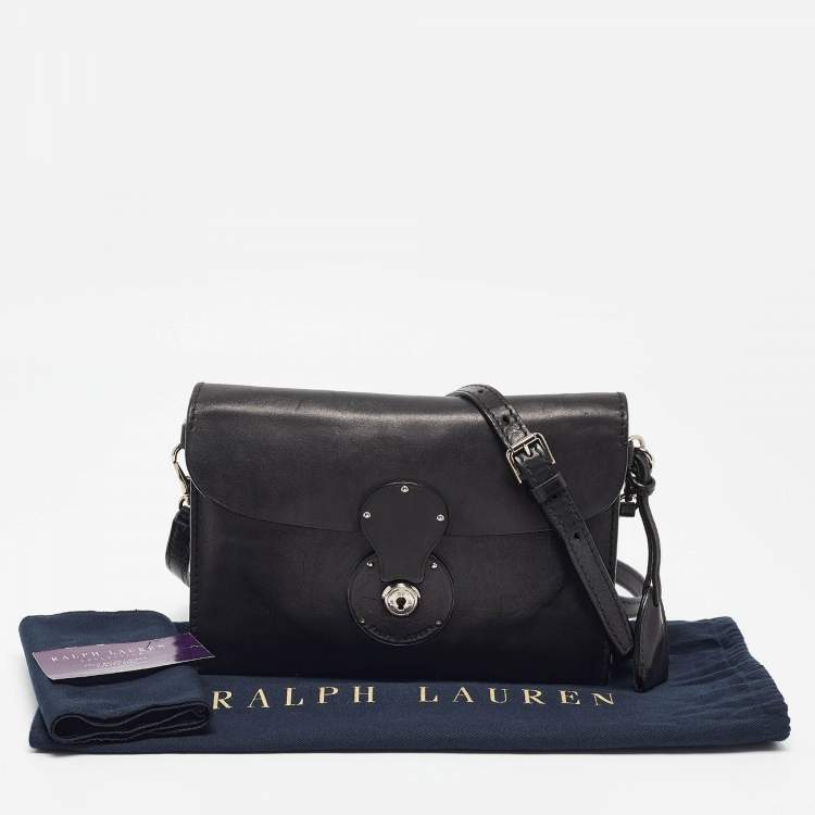 Pre Owned Ralph Lauren Black Leather Ricky Clutch Bag