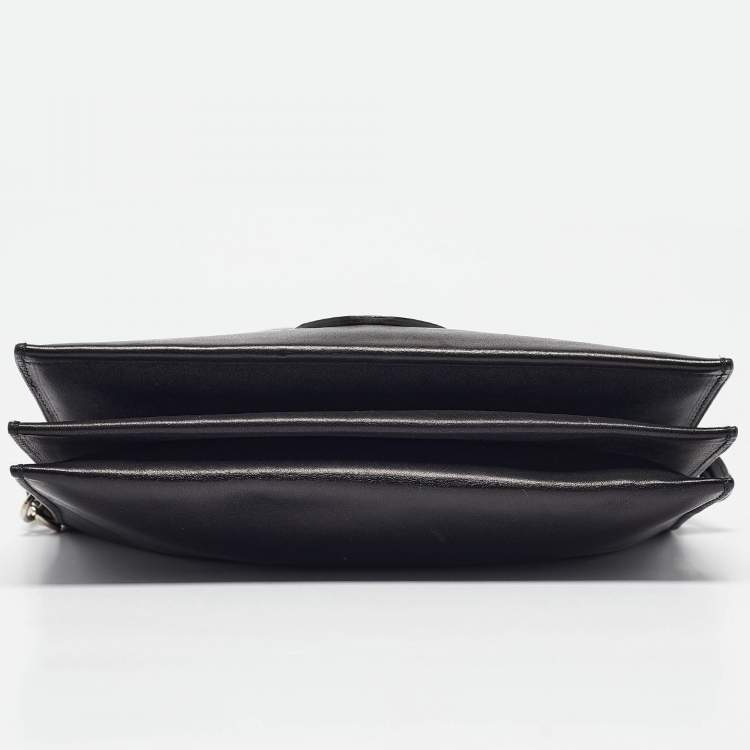 Pre Owned Ralph Lauren Black Leather Ricky Clutch Bag