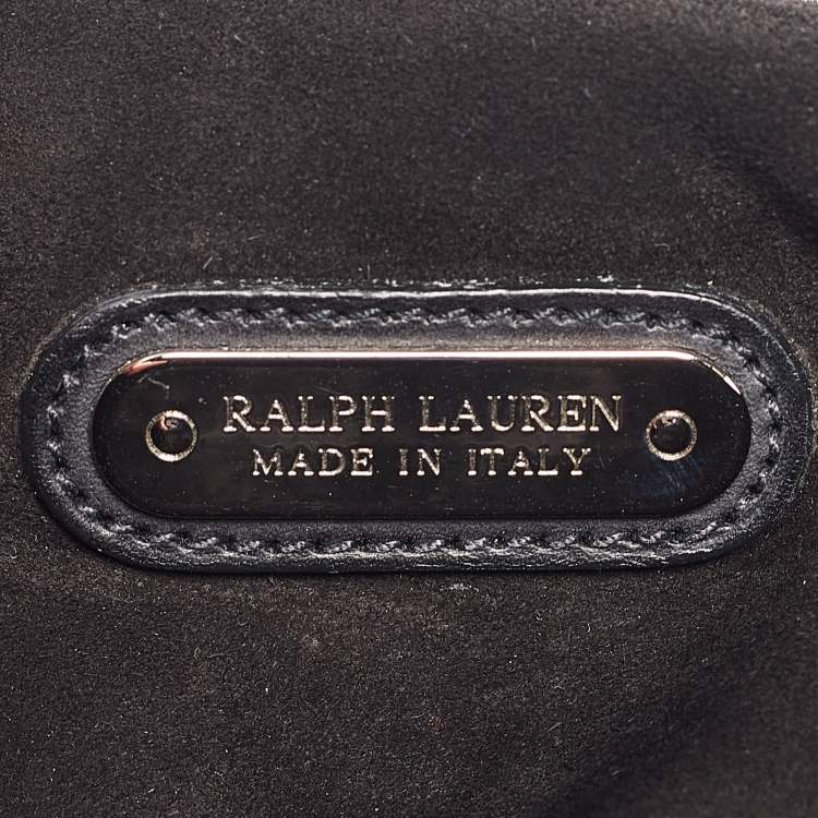 Pre Owned Ralph Lauren Black Leather Ricky Clutch Bag