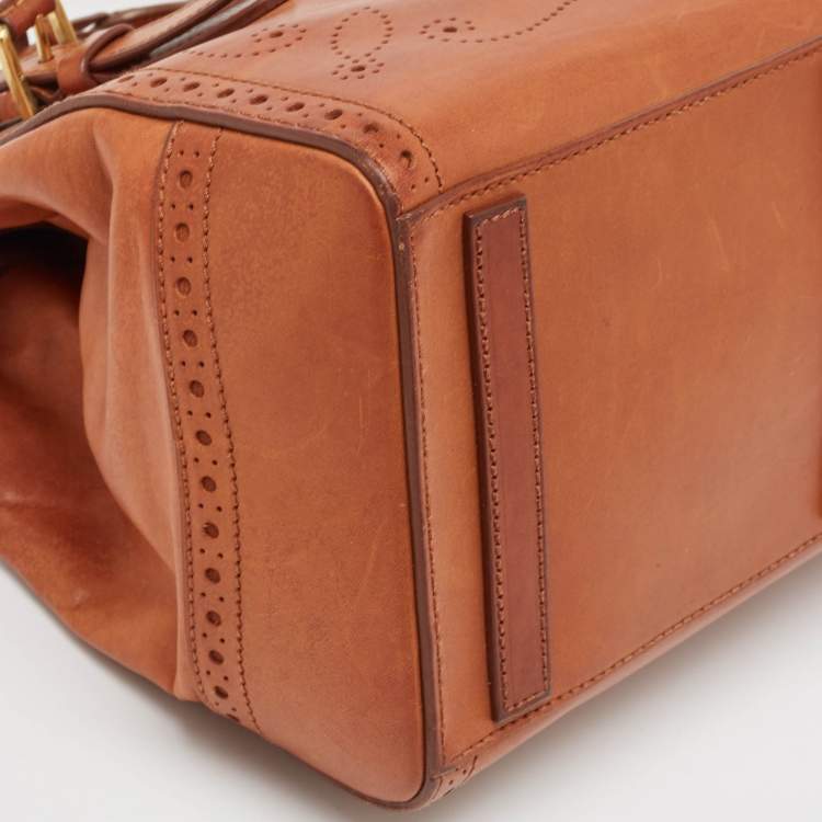 Pre Owned Ralph Lauren Brown Leather Ricky 33 Tote