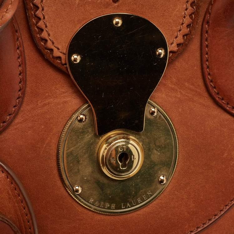 Pre Owned Ralph Lauren Brown Leather Ricky 33 Tote