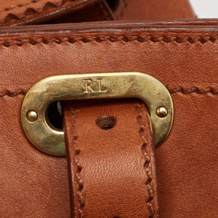 Pre Owned Ralph Lauren Brown Leather Ricky 33 Tote