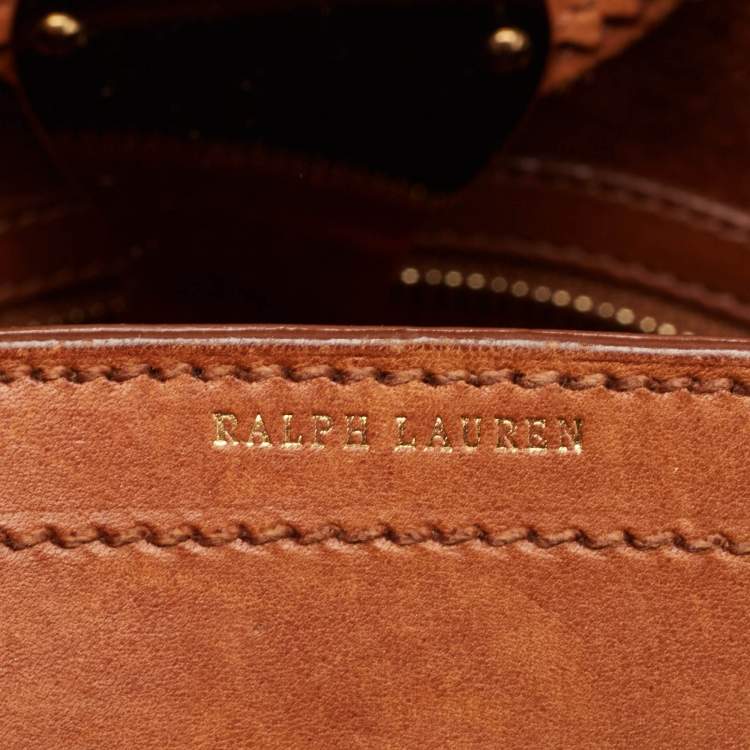 Pre Owned Ralph Lauren Brown Leather Ricky 33 Tote