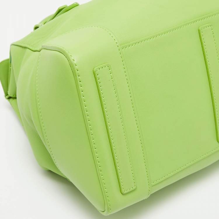 Pre Owned Ralph Lauren Apple Green Leather Ricky 33 Tote