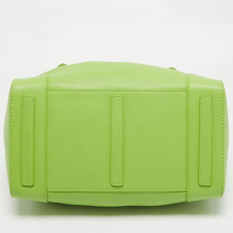 Pre Owned Ralph Lauren Apple Green Leather Ricky 33 Tote