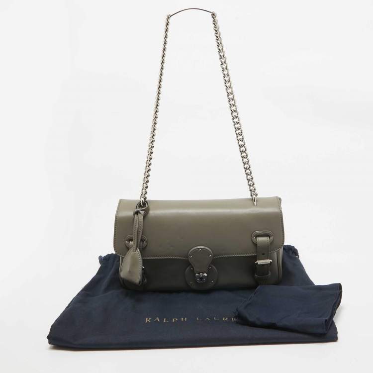 Pre Owned Ralph Lauren Grey Ricky Chain Shoulder Bag