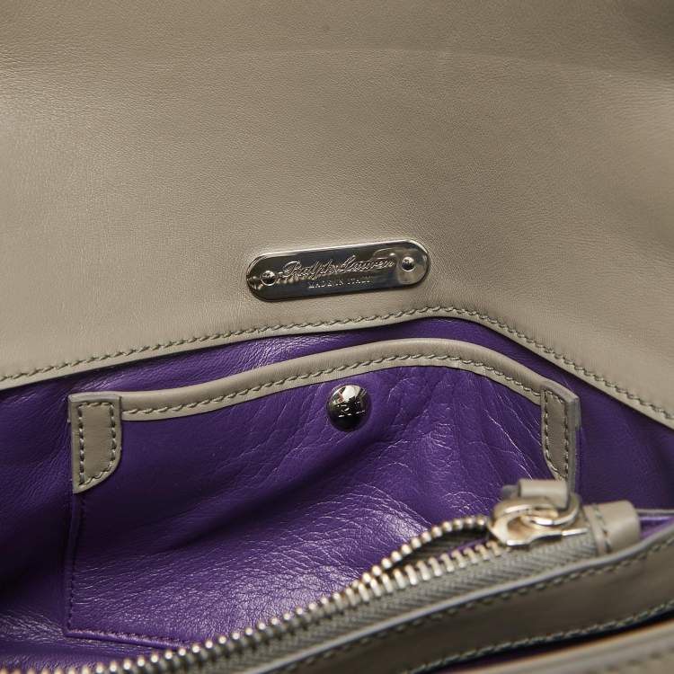 Pre Owned Ralph Lauren Grey Ricky Chain Shoulder Bag