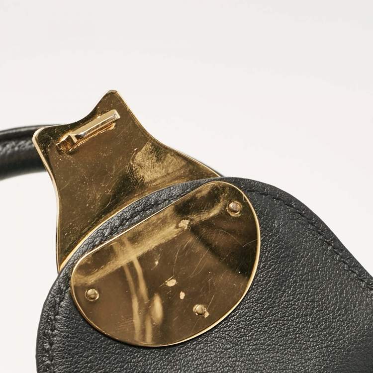 Pre Owned Ralph Lauren Black Leather Ricky 33 Tote