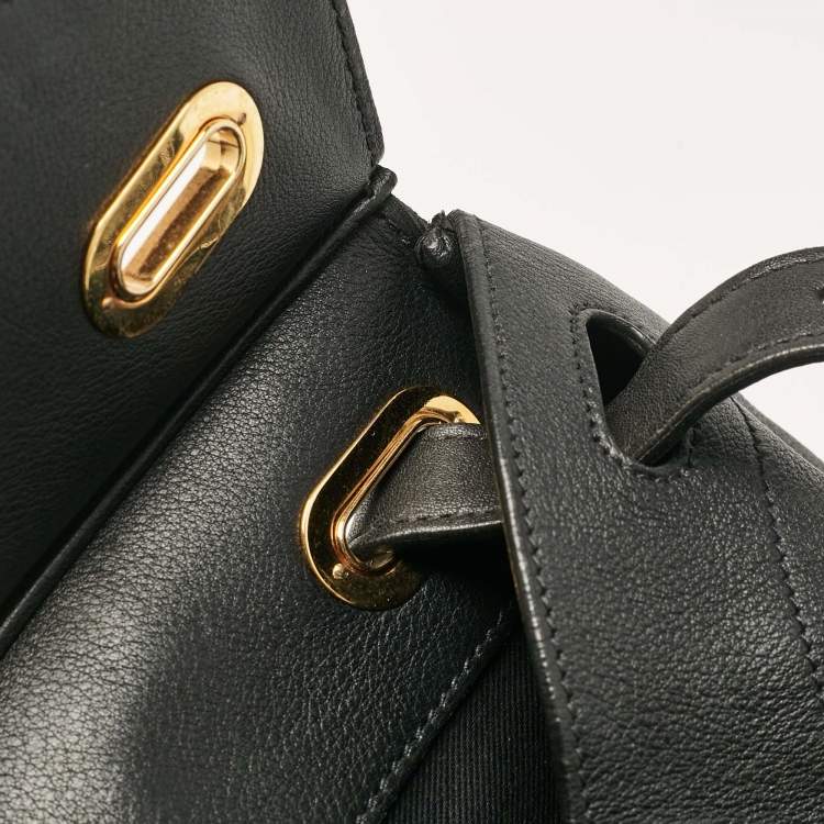 Pre Owned Ralph Lauren Black Leather Ricky 33 Tote