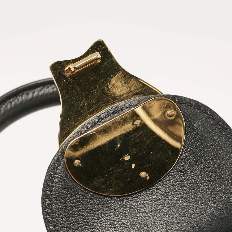 Pre Owned Ralph Lauren Black Leather Ricky 33 Tote
