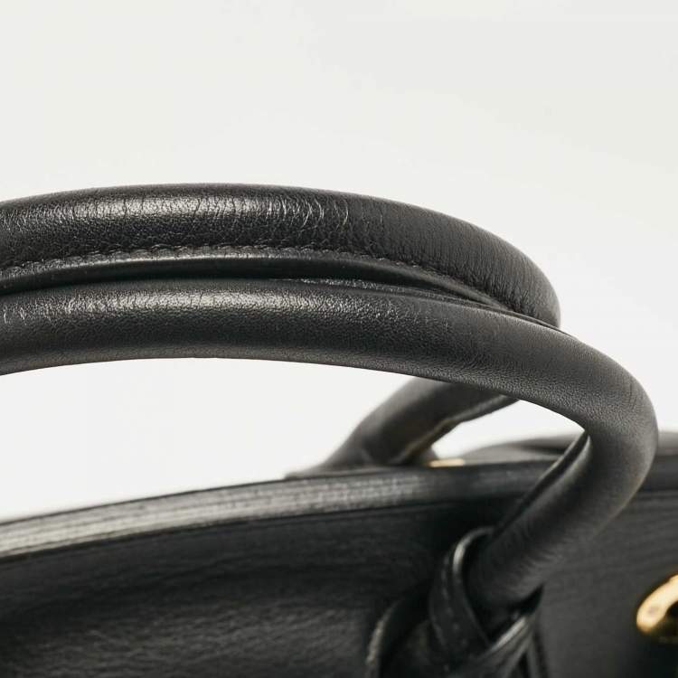 Pre Owned Ralph Lauren Black Leather Ricky 33 Tote