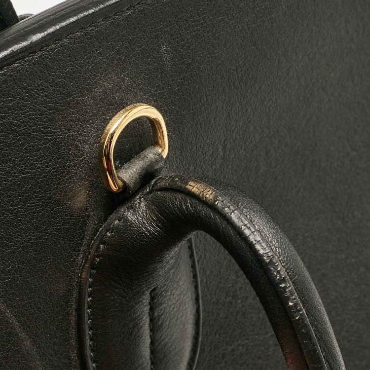 Pre Owned Ralph Lauren Black Leather Ricky 33 Tote