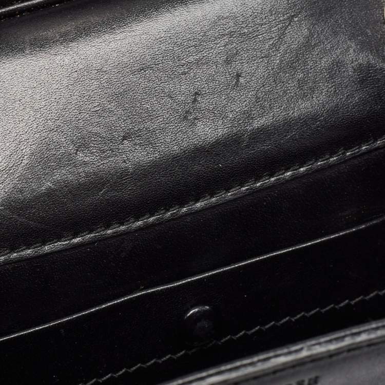 Pre Owned Ralph Lauren Black Leather Mini Ricky Crossbody Bag
