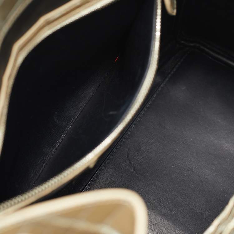 Pre Owned Ralph Lauren Gold Alligator Ricky 33 Tote