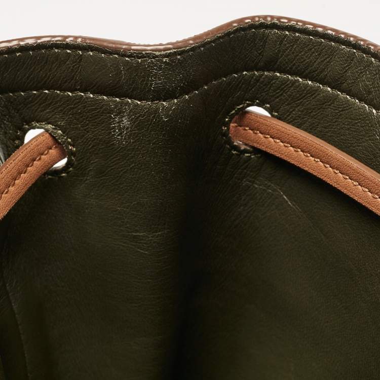 Pre Owned Ralph Lauren Brown Leather Ricky Drawstring Bucket Bag